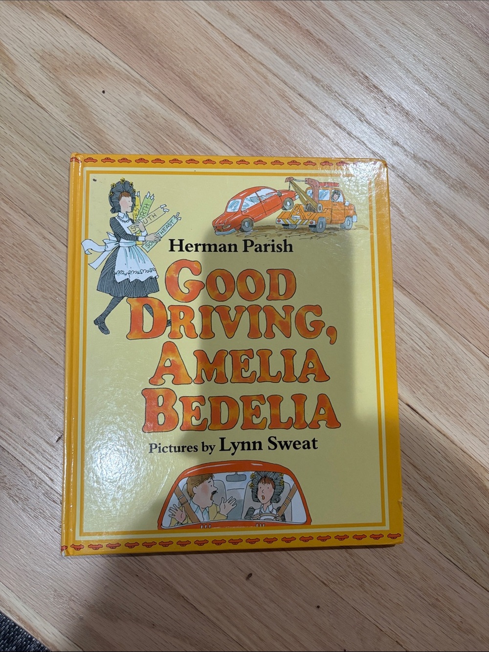 Yellow 'Good Driving, Amelia Bedelia' Hardcover Book by